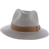 Chapeau grand bord uni en paille papier cousue