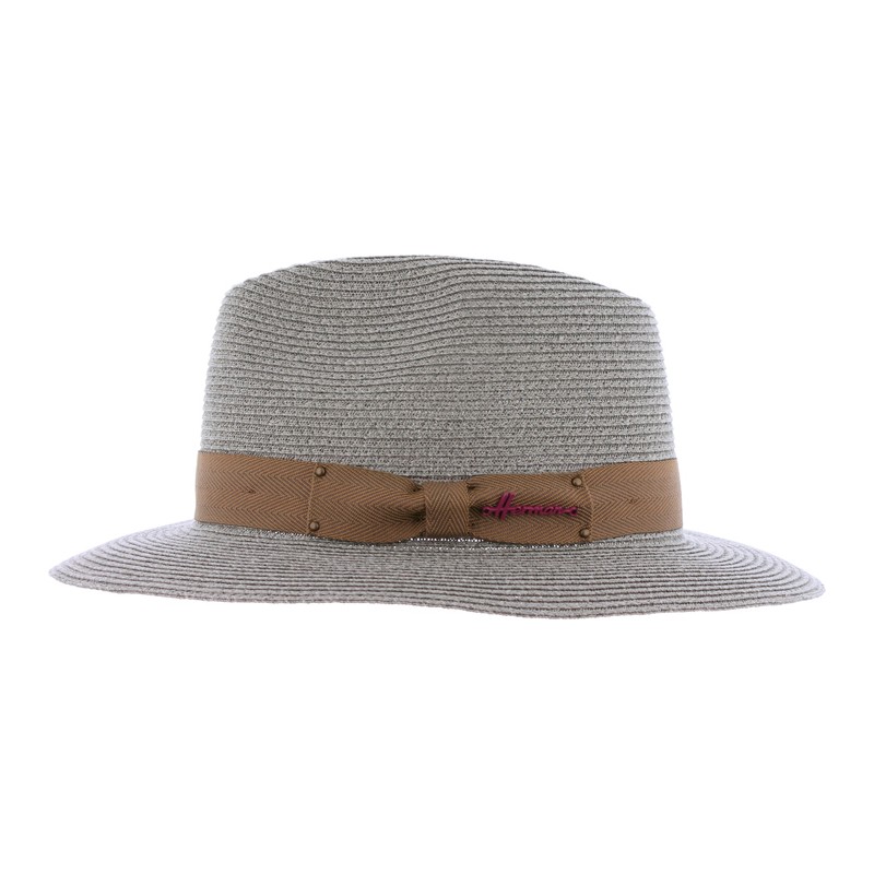 Chapeau grand bord uni en paille papier cousue