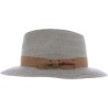 Chapeau grand bord uni en paille papier cousue