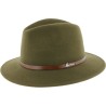 Large Brim felt hat with laether belt.