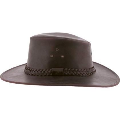 chapeau large en cuir