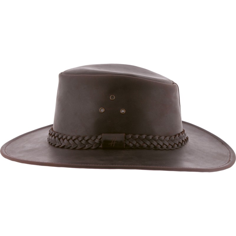 chapeau large en cuir