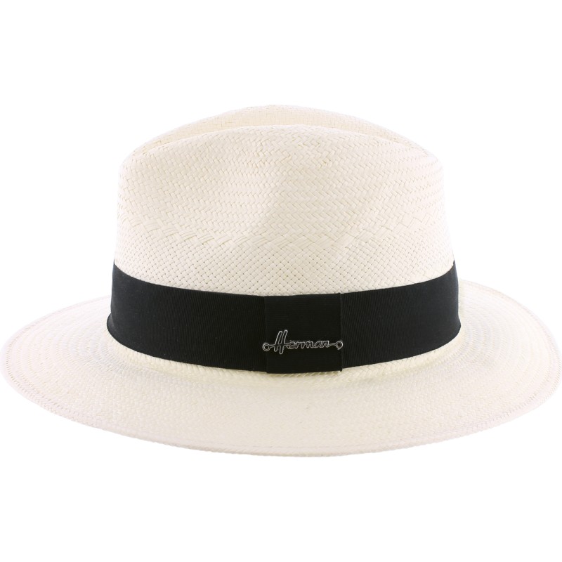 Large brim paper braid hat, black headband, internal drawstring for si
