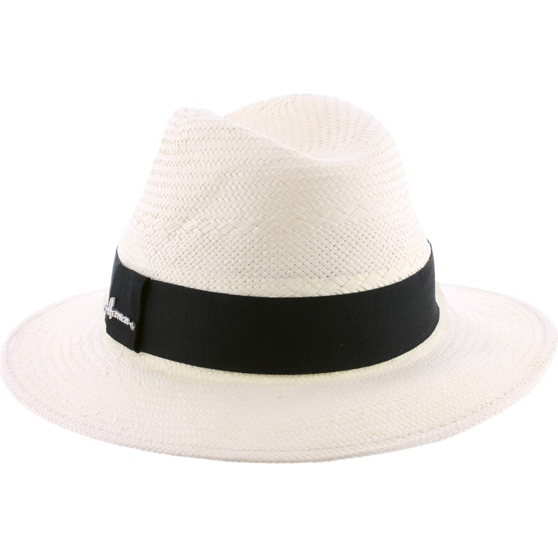 Large brim paper braid hat, black headband, internal drawstring for si