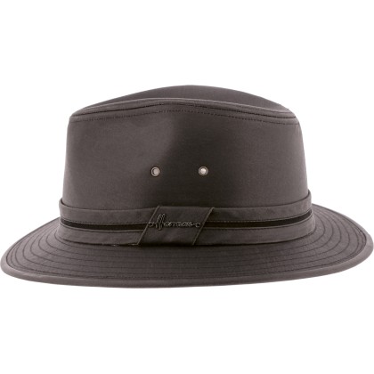 Chapeau petit bord en coton impermeable avec œillets métalliques