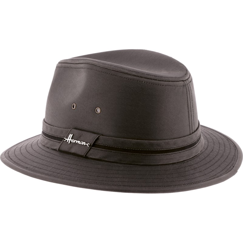 Chapeau petit bord en coton impermeable avec œillets métalliques