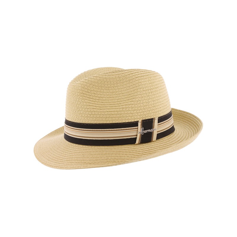 chapeau de paille beige
