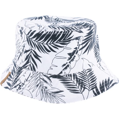 bob herman en coton, imprimé tropical blanc et noir