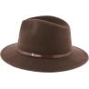 Large Brim felt hat with laether belt.