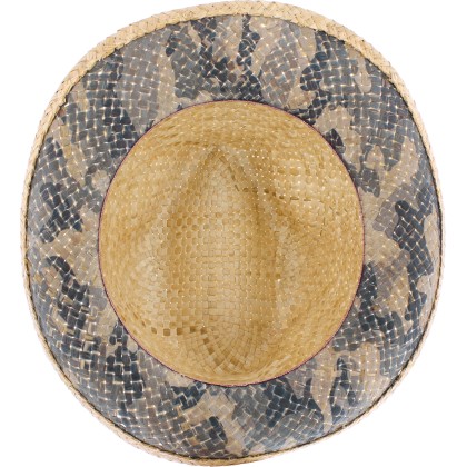 Chapeau paille rafia uni avec gros grain uni