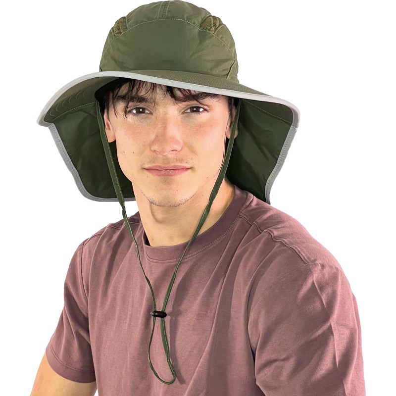 chapeau homme bob avec large bord arriere