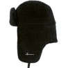 chapka noire en fausse fourrure
