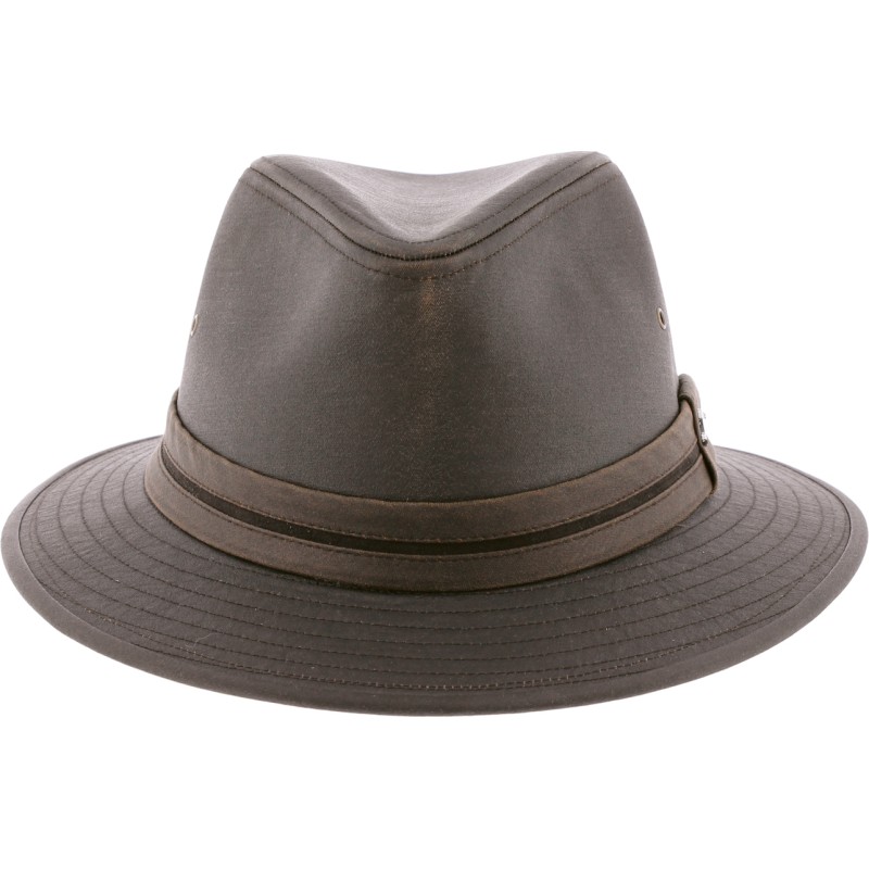 Chapeau petit bord en coton impermeable avec oeillets métalliques