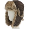 chapka marron hiver en fausse fourrure
