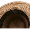 grand chapeau femme paille ete avec cordon de reglage