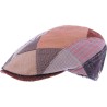 casquette homme en patchwork de tissu rouge