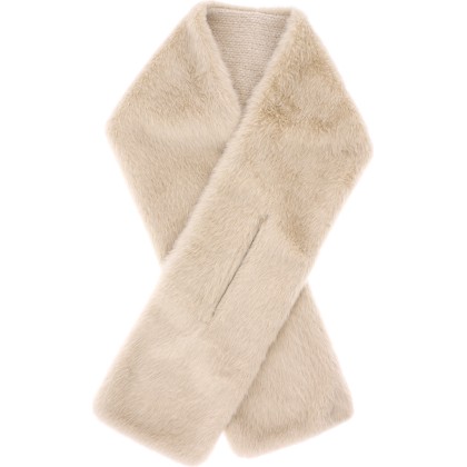 faux fur scarf (13x116cm), with slit for closure