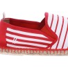 Sailor stripes cotton espadrilles with elastic bands and back heel in