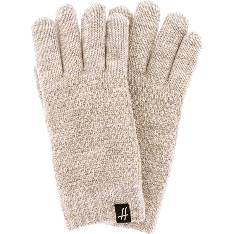 Gants femme en maille unie avec lurex doublé en teddy p