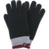 gant tricolore homme en maille avec doublure en plush