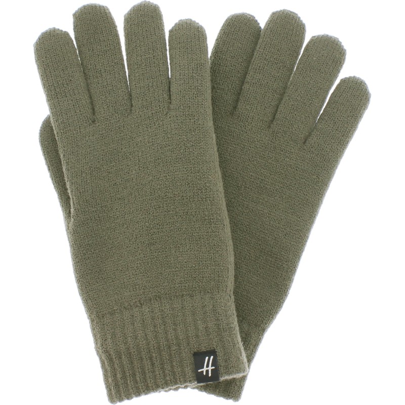 gant homme en maille avec doublure en plush