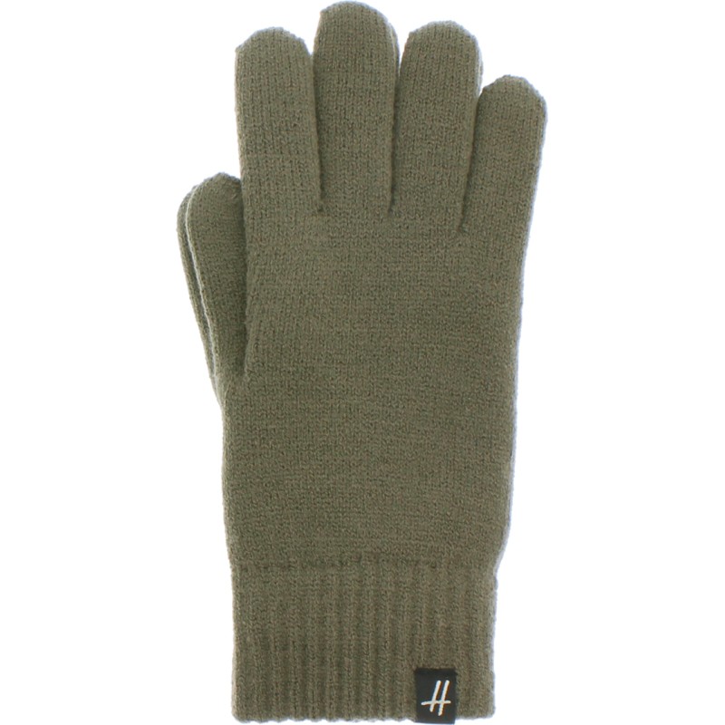 Gants homme en maille unie doublés en teddy plush