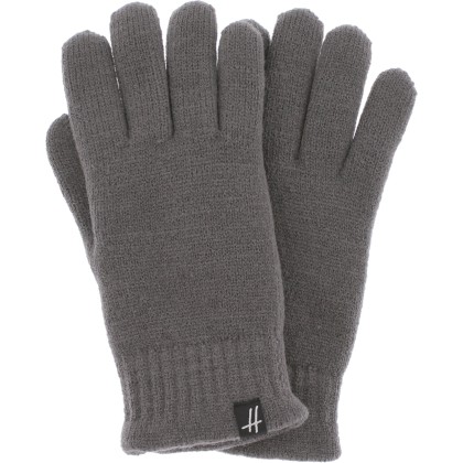 Gants femme en maille gris foncé