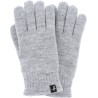 gant femme en maille avec doublure en teddy plush coloris gris clair
