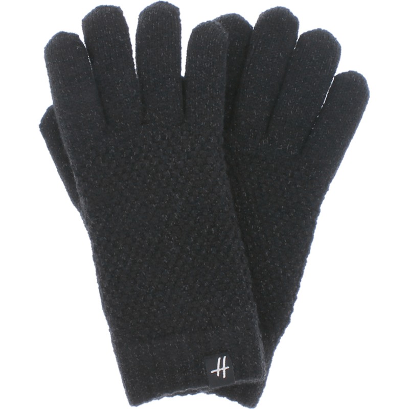gant femme en maille avec doublure en teddy plush
