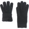 Gants femme en maille unie avec lurex doublé en teddy plush