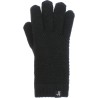 Women's knit gloves with lurex lined in teddy plush