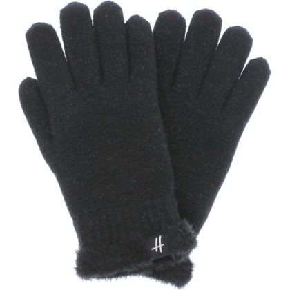 gant femme en maille avec doublure en plush teddy