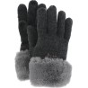 Glove with fake fur