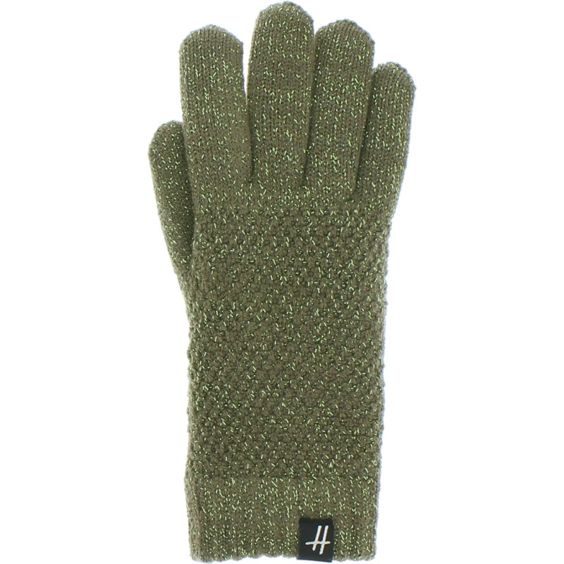 Gants femme en maille unie avec lurex doublé en teddy p