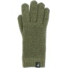 gant femme en maille  vert kaki