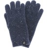 Men's mottled knit gloves with plush teddy lining