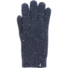 Men's mottled knit gloves with plush teddy lining