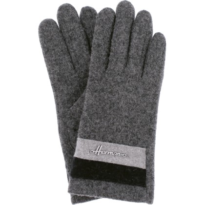 gant femme en laine coloris gris
