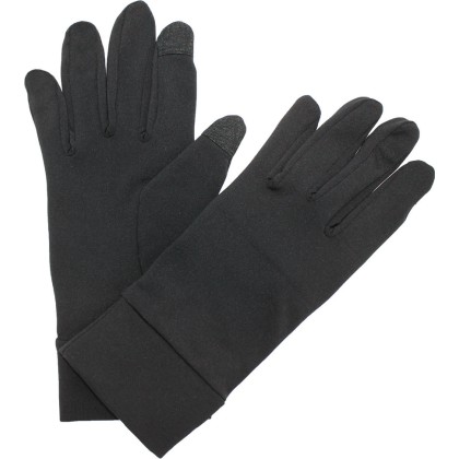 Gants en polyester noir avec doigt tactile