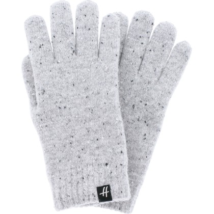 gants mixte en maille avec doublure en teddy plush gris clair