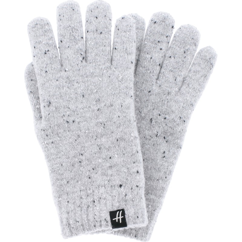 gants mixte en maille avec doublure en teddy plush gris clair
