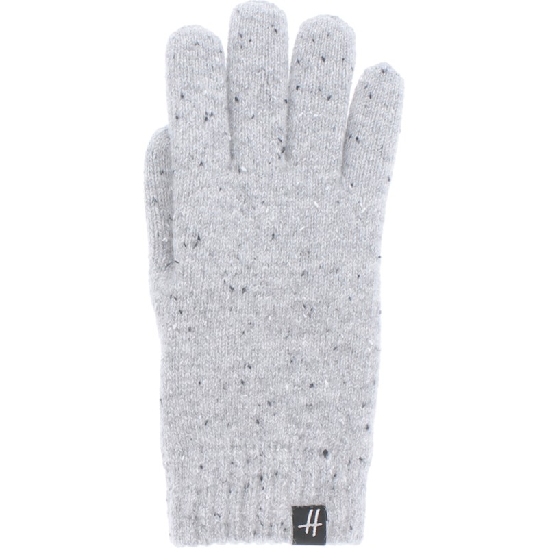 gants mixte en maille coloris gris clair