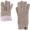 Gants femme en maille unie avec lurex doublé en teddy p