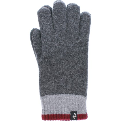 Gants homme en maille tricolore doublés en teddy plush