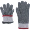 Gants homme en maille tricolore doublés en teddy plush