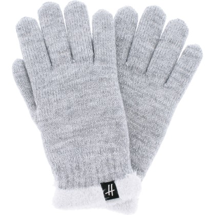 gants femme en maille avec fil lurex et doublure en teddy plush