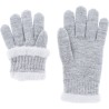 gants femme en maille avec fil lurex et doublure en teddy plush doux