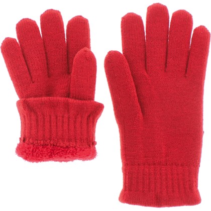 gants femme en maille avec doublure en teddy plush doux