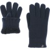 gant femme en maille avec doublure en teddy plush, coloris marine