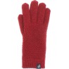 gant femme en maille coloris rouge